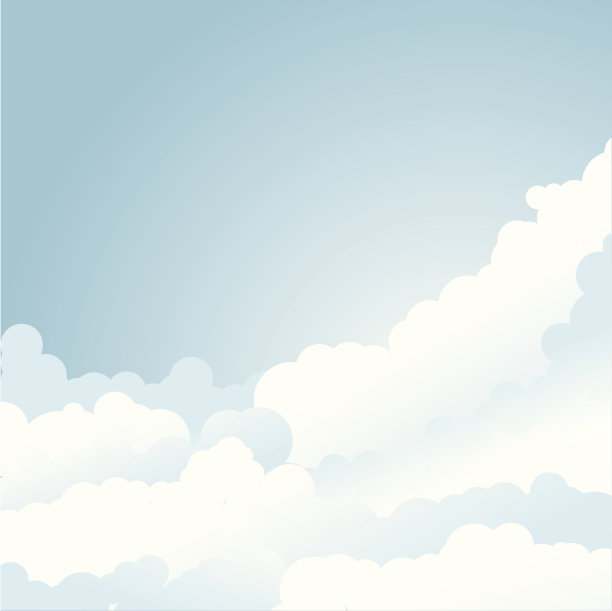 蓝天带云向量图片下载