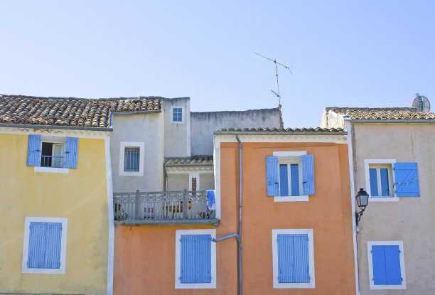 法国房子，典型的普罗旺斯风格。法国。图片下载