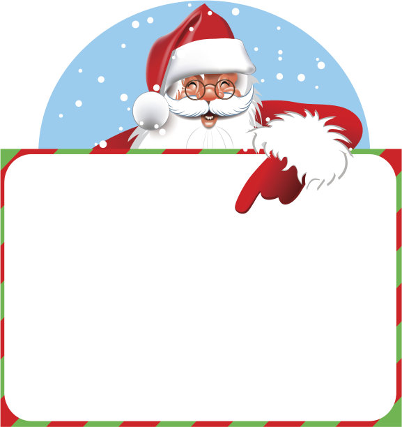 空白的标志-圣诞老人图片下载