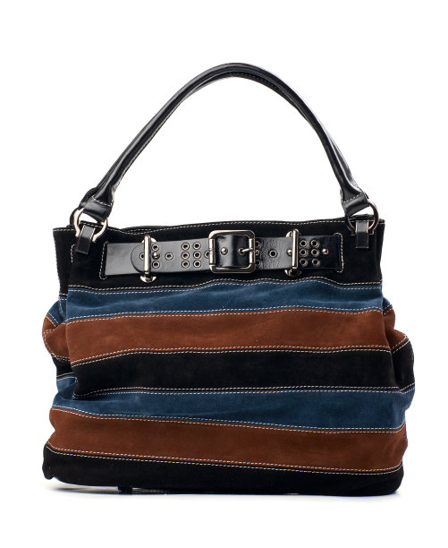 条纹皮包上白色图片下载