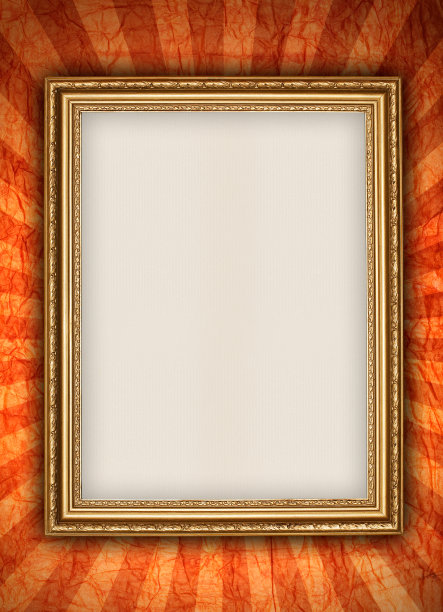 抽象背景-金色框架和旧纸图片下载