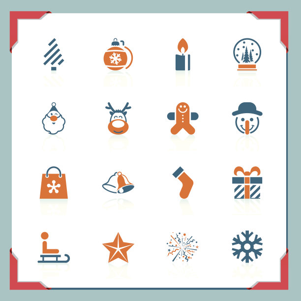 圣诞图标|在一个框架系列图片下载