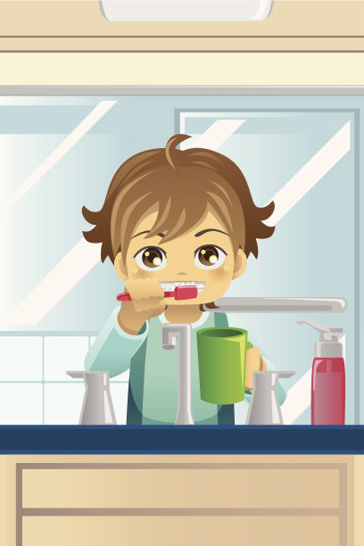 男孩在刷牙图片下载