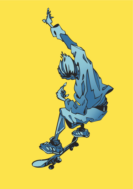 滑板者在行动图片下载