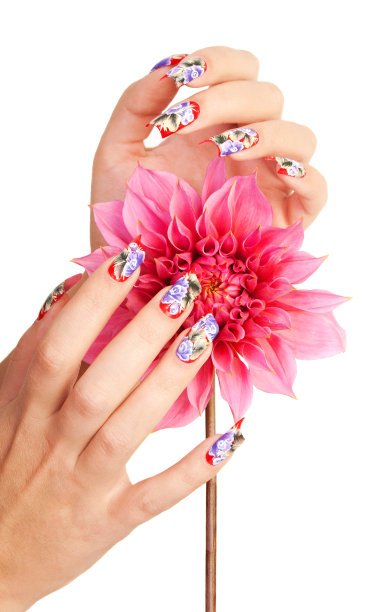 指甲和花图片下载