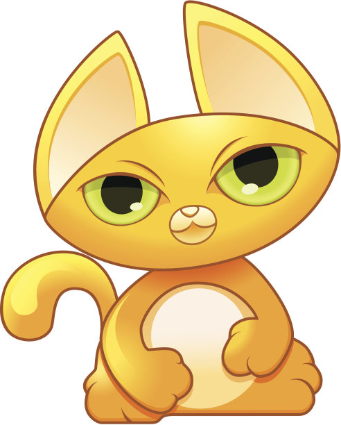 可爱猫的插画图片下载