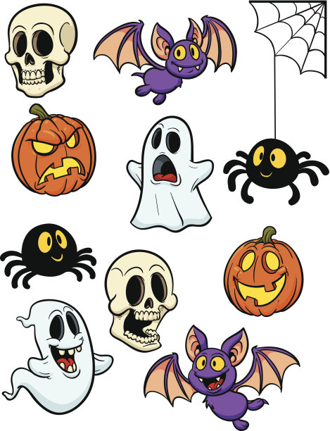 万圣节的各种有趣插图图片下载