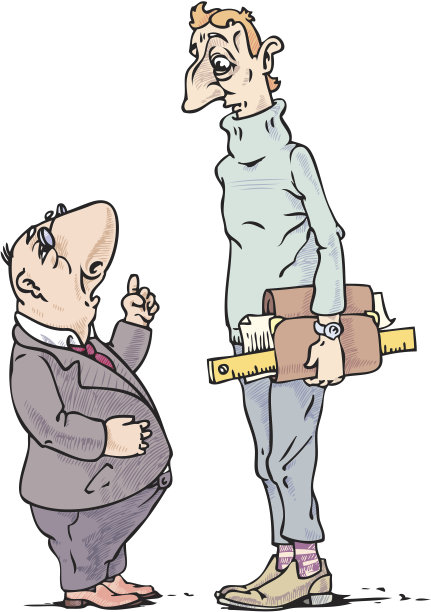 插图描绘小和高的男人图片下载