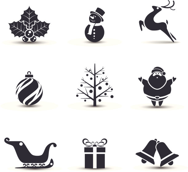 圣诞节的图标。图片下载