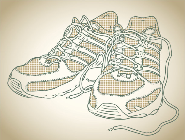 涂鸦的运动鞋图片下载