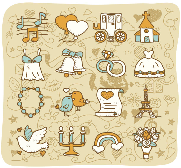 婚礼图标设置|摩卡系列图片下载