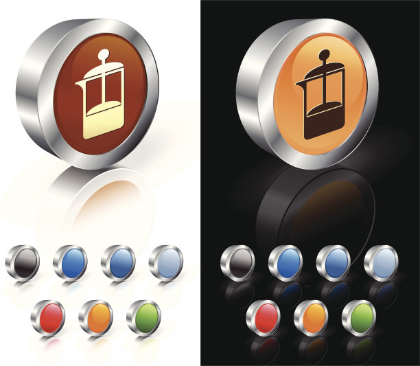 咖啡法式压3D版税免费矢量艺术图片下载