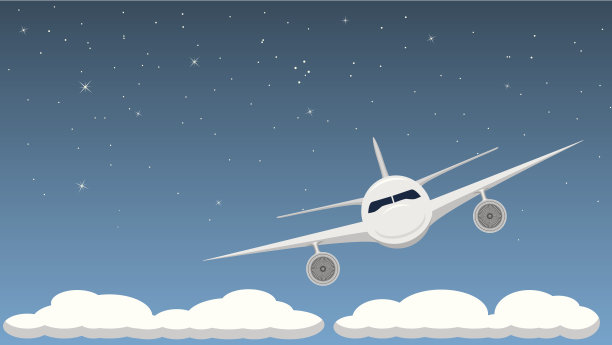 晚上的飞机图片下载