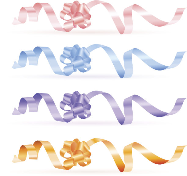 礼品蝴蝶结和丝带图片下载