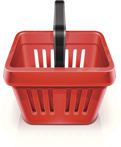 红色的购物篮图片下载