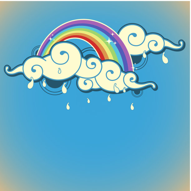 有彩虹的云彩图片下载