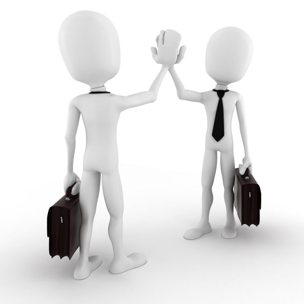 3d男人商人完成一笔交易图片下载