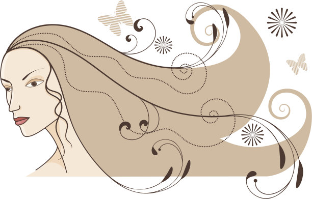 长发飘逸的女人图片下载