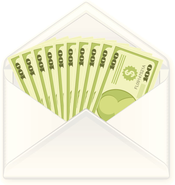 信封的钞票素材图片
