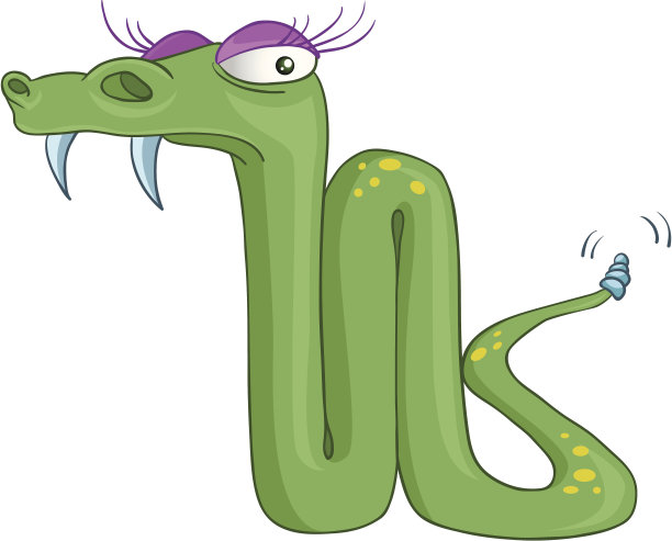 卡通人物的蛇图片下载