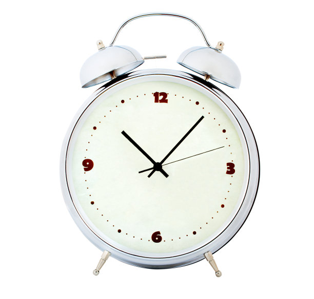 闹钟隔离在白色图片下载