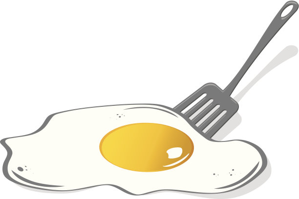 带生鸡蛋的厨房抹刀图片下载