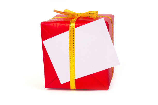 红色礼盒，金色蝴蝶结图片下载