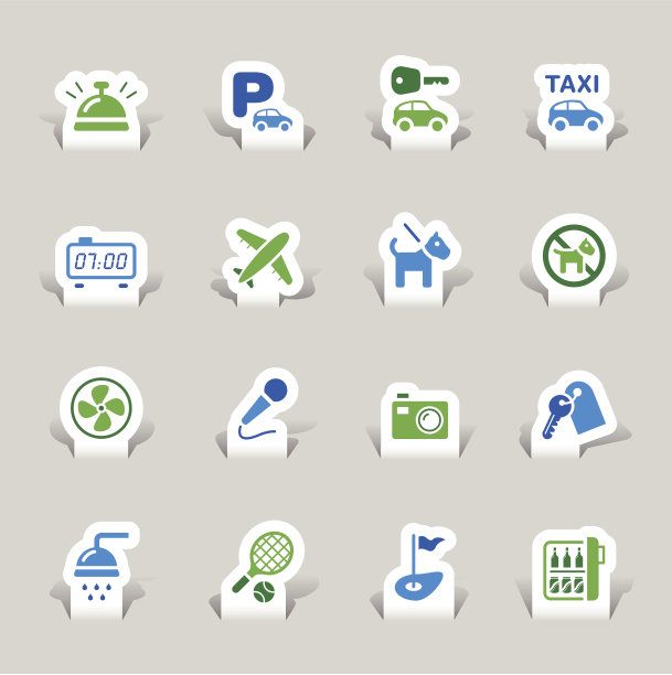 剪纸-酒店图标图片下载