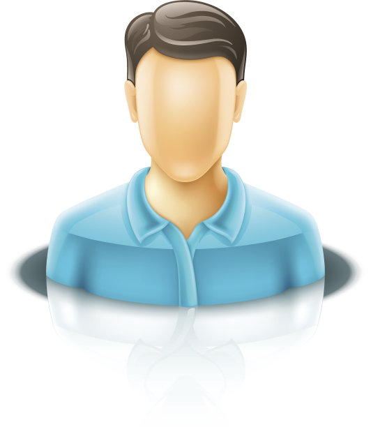 男人图标孤立在一个白色的背景图片下载