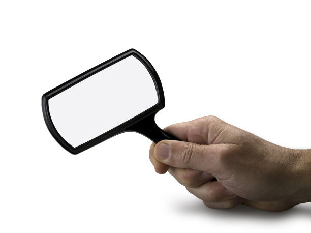 手持放大镜隔离(剪切路径)图片下载