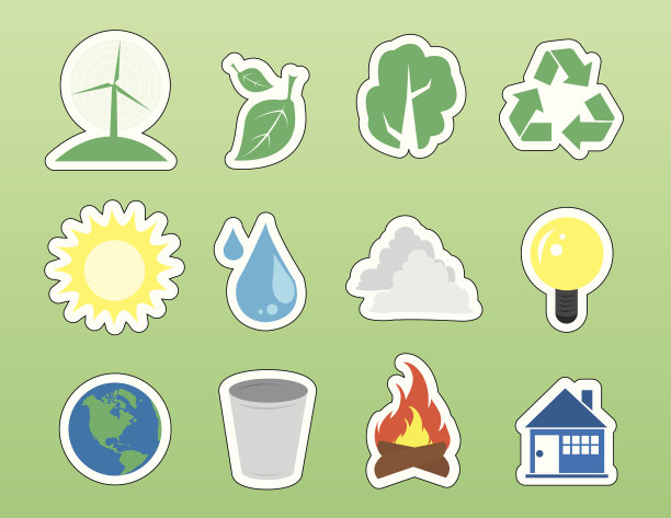 环境标志贴纸图片下载