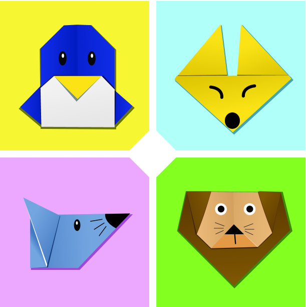 折纸动物的头图片下载