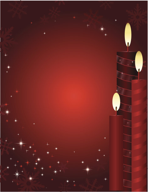 圣诞蜡烛背景图片下载