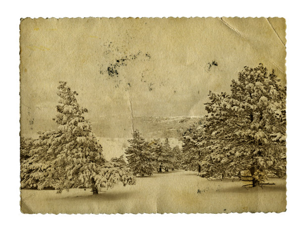 冬天的复古照片图片下载