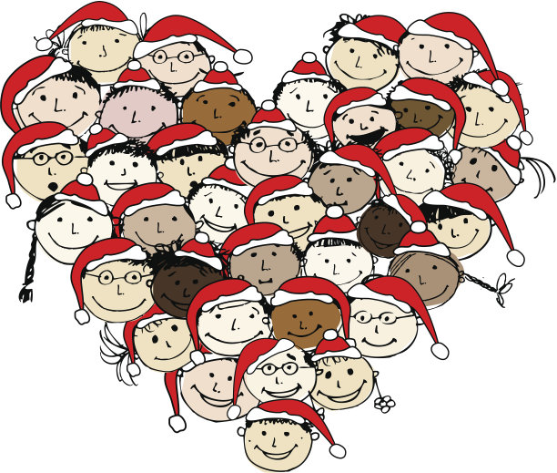 圣诞快乐!快乐的人民为你的设计图片下载