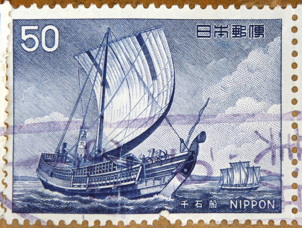 日本军舰，印着“千石船”图片下载