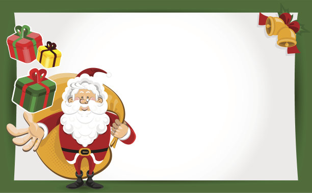 圣诞老人圣诞贺卡图片下载