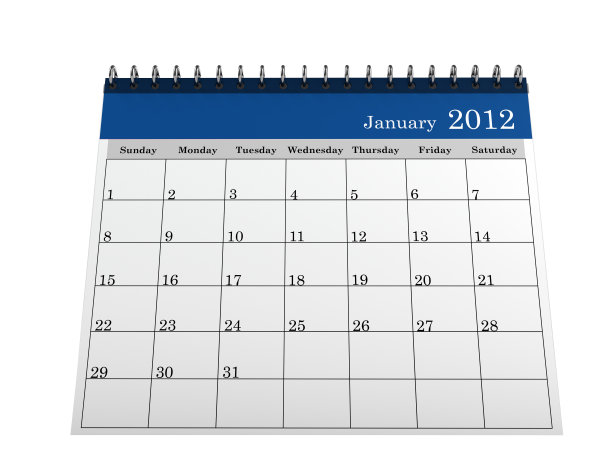 日历2012年1月图片下载
