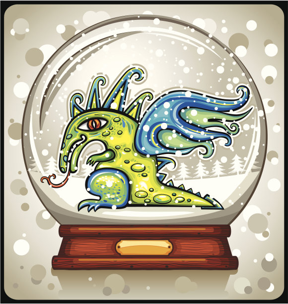 白雪穹顶里的魔法龙图片下载