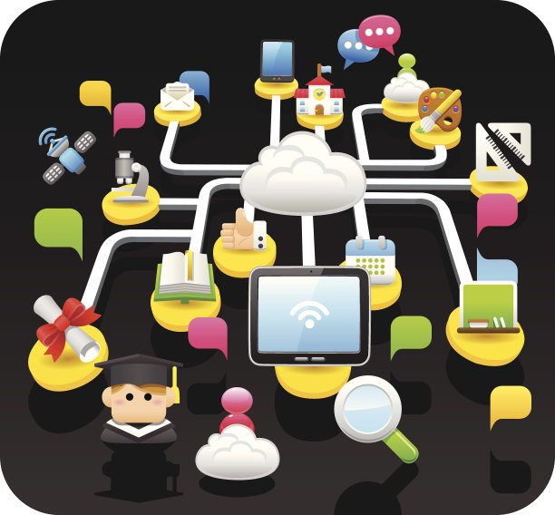 平板电脑&教育理念图片下载