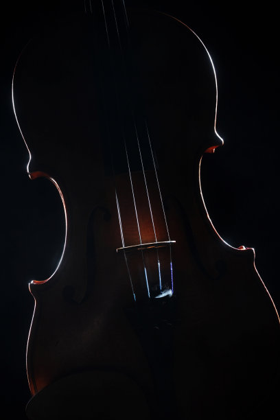黑色的小提琴乐器图片下载