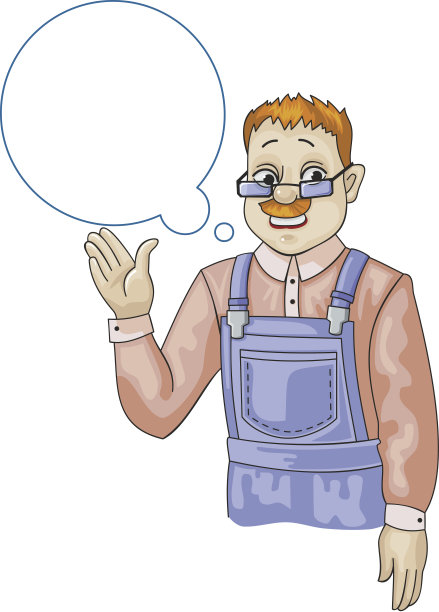 工人在牛仔连体工装裤图片下载