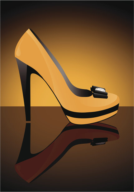 向量黄色的鞋图片下载