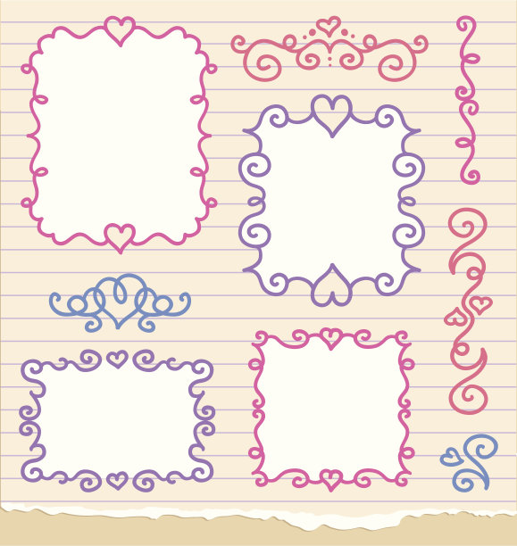 一套手绘框架图片下载