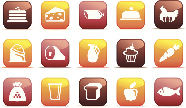 食物的按钮图片下载
