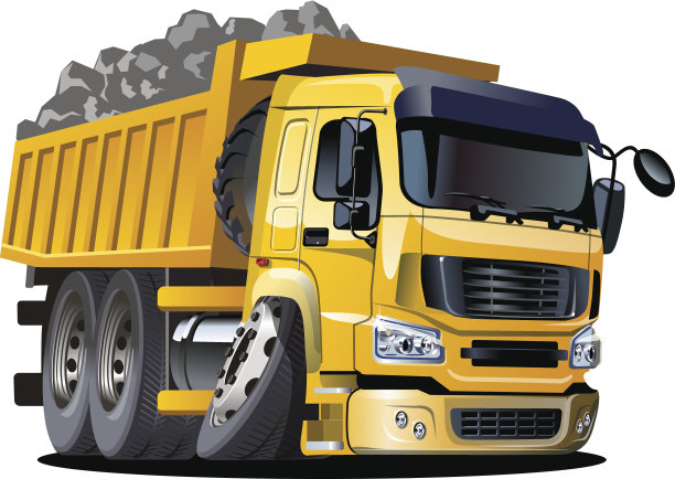 卡通自动倾卸卡车图片下载