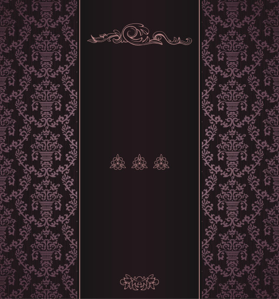 详细的复古框架重复墙纸图片下载