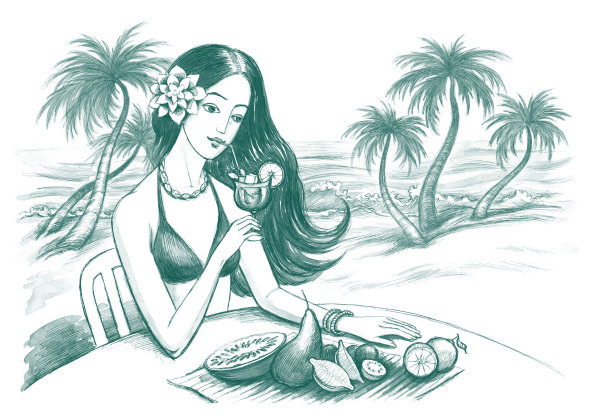 鸡尾酒的女孩图片下载