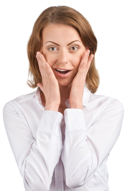 肖像惊讶迷人的女商人图片下载