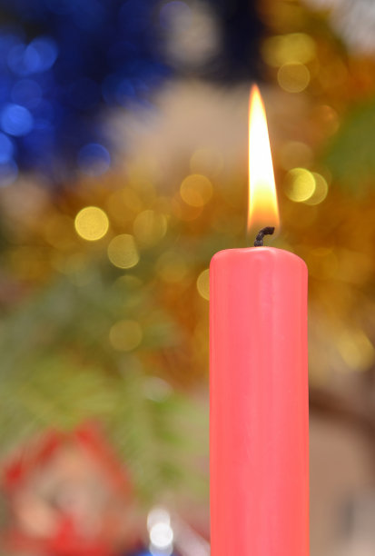 圣诞夜的蜡烛图片下载